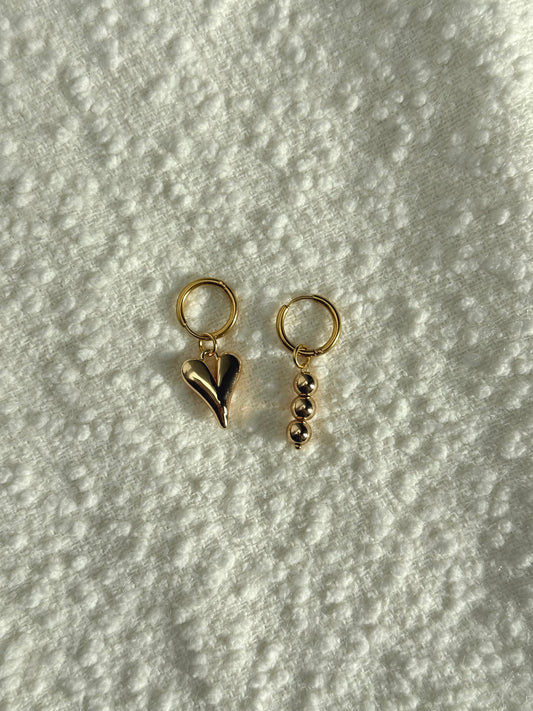 Mismatched Rose Gold Earrings